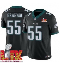 Men Philadelphia Eagles Brandon Graham #55 Black 2024 2025 Super Bowl LIX F U S E Stitched NFL Jersey Men Philadelphia Eagles Brandon Graham #55 Black 2024 2025 Super Bowl LIX F U S E Stitched NFL Jersey
