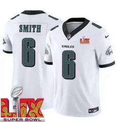 Men Philadelphia Eagles DeVonta Smith #6 White 2024 2025 Super Bowl LIX F U S E Stitched NFL Jersey Men Philadelphia Eagles DeVonta Smith #6 White 2024 2025 Super Bowl LIX F U S E Stitched NFL Jersey