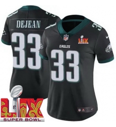 Women Philadelphia Eagles Cooper DeJean #33 Black 2024 2025 Super Bowl LIX F U S E Stitched NFL Jersey Women Philadelphia Eagles Cooper DeJean #33 Black 2024 2025 Super Bowl LIX F U S E Stitched NFL Jersey