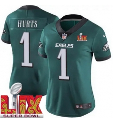 Women Philadelphia Eagles Jalen Hurts #1 Green 2024 2025 Super Bowl LIX F U S E Stitched NFL Jersey Women Philadelphia Eagles Jalen Hurts #1 Green 2024 2025 Super Bowl LIX F U S E Stitched NFL Jersey