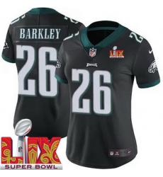 Women Philadelphia Eagles Saquon Barkley #26 Black 2024 2025 Super Bowl LIX F U S E Stitched NFL Jersey Women Philadelphia Eagles Saquon Barkley #26 Black 2024 2025 Super Bowl LIX F U S E Stitched NFL Jersey