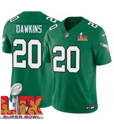 Youth Philadelphia Eagles Brian Dawkins #20 Kelly Green 2024 2025 Super Bowl LIX F U S E Stitched NFL Jersey Youth Philadelphia Eagles Brian Dawkins #20 Kelly Green 2024 2025 Super Bowl LIX F U S E Stitched NFL Jersey