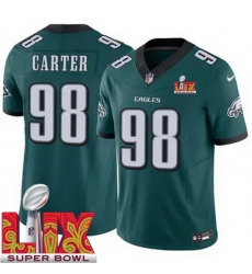 Youth Philadelphia Eagles Jalen Carter #98 Green 2024 2025 Super Bowl LIX F U S E Stitched NFL Jersey Youth Philadelphia Eagles Jalen Carter #98 Green 2024 2025 Super Bowl LIX F U S E Stitched NFL Jersey