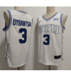 Men BYU Cougars Nike #3 AJ Dybantsa White Sttiched Basketball Jersey Men BYU Cougars Nike #3 AJ Dybantsa White Sttiched Basketball Jersey