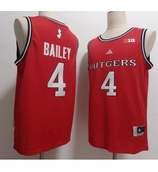 Men Rutgers Scarlet Knights #4 Ace Bailey Red Stitched Basketball Jersey Men Rutgers Scarlet Knights #4 Ace Bailey Red Stitched Basketball Jersey