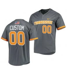 Men Tennessee Volunteers Active Player Custom Grey Stitched Baseball Jersey Men Tennessee Volunteers Active Player Custom Grey Stitched Baseball Jersey