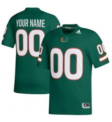Miami hurricanes custom jersey Green Miami hurricanes custom jersey Green
