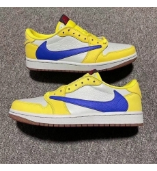 Men Nike Air Jordan 1 Yellow Blue OG SP Travis Scott Men Nike Air Jordan 1 Yellow Blue OG SP Travis Scott