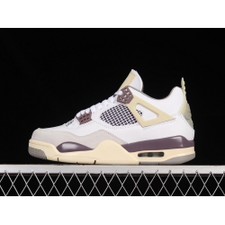 AIR JORDAN 4 RETRO MEDIUM GREY WHITE PURPLE