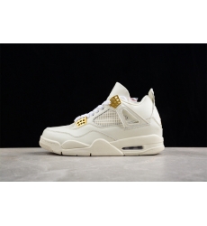 AIR JORDAN 4 WMNS SAIL WHITE GOLD GREY