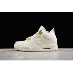 AIR JORDAN 4 WMNS SAIL WHITE GOLD GREY