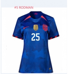 Women Soccer #5 RODMAN Blue Jersey Women Soccer #5 RODMAN Blue Jersey