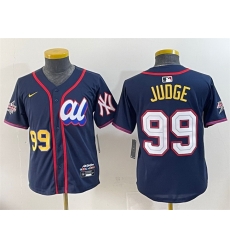 Youth American League 99 Aaron Judge Navy 2025 All Star Edition Limited Stitched Baseball Jersey Youth American League 99 Aaron Judge Navy 2025 All Star Edition Limited Stitched Baseball Jersey