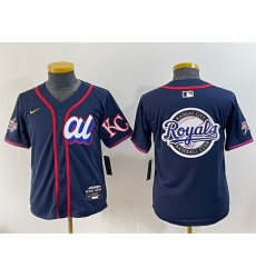 Youth American League Kansas City Royals Team Big Logo Navy 2025 All Star Edition Limited Stitched Baseball Jersey Youth American League Kansas City Royals Team Big Logo Navy 2025 All Star Edition Limited Stitched Baseball Jersey