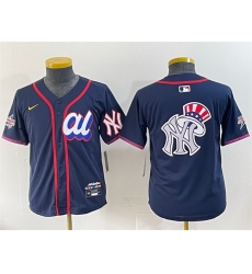 Youth American League New York Yankees Team Big Logo Navy 2025 All Star Edition Limited Stitched Baseball Jersey 1 Youth American League New York Yankees Team Big Logo Navy 2025 All Star Edition Limited Stitched Baseball Jersey 1