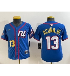 Youth National League 13 Ronald Acu F1a Jr Blue 2025 All Star Edition Limited Stitched Baseball Jersey Youth National League 13 Ronald Acu F1a Jr Blue 2025 All Star Edition Limited Stitched Baseball Jersey