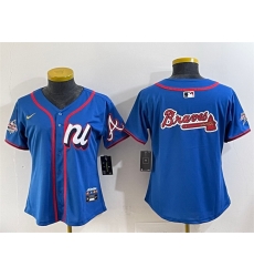 Youth National League Atlanta Braves Team Big Logo Blue 2025 All Star Edition Limited Stitched Baseball Jersey Youth National League Atlanta Braves Team Big Logo Blue 2025 All Star Edition Limited Stitched Baseball Jersey