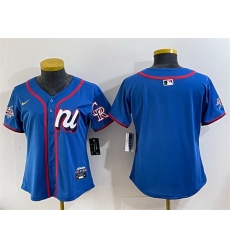 Youth National League Colorado Rockies Blank Blue 2025 All Star Edition Limited Stitched Baseball Jersey Youth National League Colorado Rockies Blank Blue 2025 All Star Edition Limited Stitched Baseball Jersey