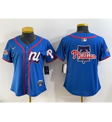 Youth National League Philadelphia Phillies Team Big Logo Blue 2025 All Star Edition Limited Stitched Baseball Jersey Youth National League Philadelphia Phillies Team Big Logo Blue 2025 All Star Edition Limited Stitched Baseball Jersey