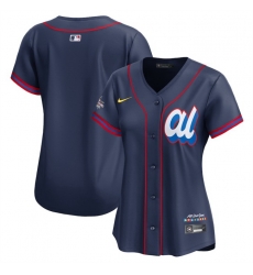 Women American League Blank Navy 2025 All Star Limited Stitched Baseball Jersey 