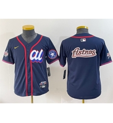 Women American League Houston Astros Team Big Logo Navy 2025 All Star Edition Limited Stitched Baseball Jersey 