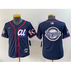 Women American League Kansas City Royals Team Big Logo Navy 2025 All Star Edition Limited Stitched Baseball Jersey 