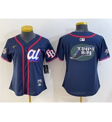 Women American League Tampa Bay Rays Team Big Logo Navy 2025 All Star Edition Limited Stitched Baseball Jersey Women American League Tampa Bay Rays Team Big Logo Navy 2025 All Star Edition Limited Stitched Baseball Jersey