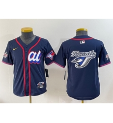 Women American League Toronto Blue Jays Team Big Logo Navy 2025 All Star Edition Limited Stitched Baseball Jersey Women American League Toronto Blue Jays Team Big Logo Navy 2025 All Star Edition Limited Stitched Baseball Jersey