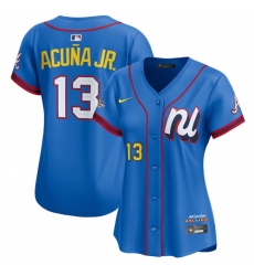 Women National League 13 Ronald Acu F1a Jr Blue 2025 All Star Edition Limited Stitched Baseball Jersey Women National League 13 Ronald Acu F1a Jr Blue 2025 All Star Edition Limited Stitched Baseball Jersey