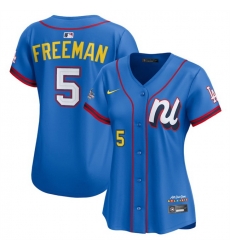 Women National League 5 Freddie Freeman Blue 2025 All Star Edition Limited Stitched Baseball Jersey Women National League 5 Freddie Freeman Blue 2025 All Star Edition Limited Stitched Baseball Jersey