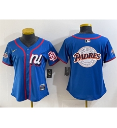 Women National League San Diego Padres Team Big Logo Blue 2025 All Star Edition Limited Stitched Baseball Jersey 