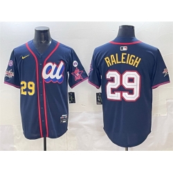 Men American League 29 Cal Raleigh Navy 2025 All Star Edition V3 Limited Stitched Baseball Jersey