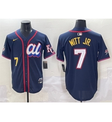 Men American League 7 Bobby Witt Jr Navy 2025 All Star Edition Limited Stitched Baseball Jersey Men American League 7 Bobby Witt Jr Navy 2025 All Star Edition Limited Stitched Baseball Jersey