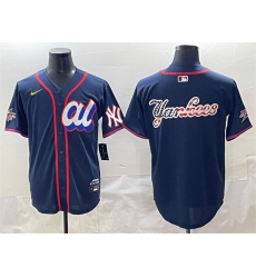 Men American League New York Yankees Team Big Logo Navy 2025 All Star Edition Limited Stitched Baseball Jersey 002