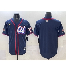 Men American League Texas Rangers Blank Navy 2025 All Star Edition Limited Stitched Baseball Jersey Men American League Texas Rangers Blank Navy 2025 All Star Edition Limited Stitched Baseball Jersey