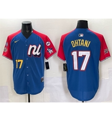 Men National League 17 Shohei Ohtani Blue Red Alternate 2025 All Star With Patch Edition Men National League 17 Shohei Ohtani Blue Red Alternate 2025 All Star With Patch Edition