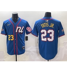 Men National League 23 Fernando Tatis Jr  Blue 2025 All Star Edition Limited Stitched Baseball Jersey
