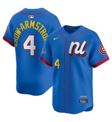 Men National League 4 Pete Crow Armstrong Blue 2025 All Star Edition Limited Stitched Baseball Jersey Men National League 4 Pete Crow Armstrong Blue 2025 All Star Edition Limited Stitched Baseball Jersey