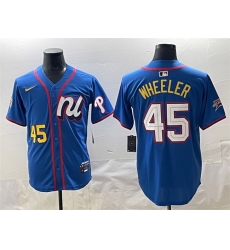 Men National League 45 Zack Wheeler Blue 2025 All Star Edition Limited Stitched Baseball Jersey Men National League 45 Zack Wheeler Blue 2025 All Star Edition Limited Stitched Baseball Jersey
