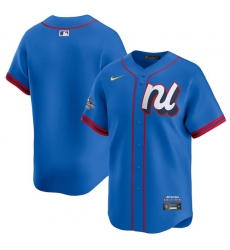 Men National League Blank Blue 2025 All Star Limited Stitched Baseball Jersey Men National League Blank Blue 2025 All Star Limited Stitched Baseball Jersey