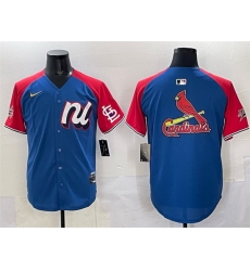 Men National League St Louis Cardinals Team Big Logo BluE Red Alternate 2025 All Star Edition Limited Stitched Baseball Jersey Men National League St Louis Cardinals Team Big Logo BluE Red Alternate 2025 All Star Edition Limited Stitched Baseball Jersey