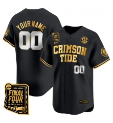 Men Women Youth Alabama Crimson Tide Final Four Patch Baseball Custom Jersey All Stitched Black Gold