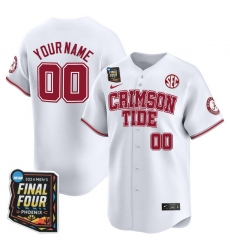 Men Women Youth Alabama Crimson Tide Final Four Patch Baseball Custom Jersey All Stitched White Limited