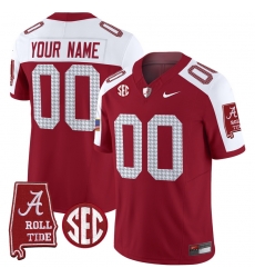 Men Women Youth Alabama Crimson Tide Pro Combat Vapor Limited Custom Jersey All Stitched Crimson Aternate