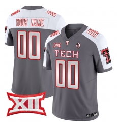 Men Women Youth Texas Tech Red Raiders 2024 Patrick Mahomes Symbol Vapor Limited Custom Jersey All Stitched Gray Alternate