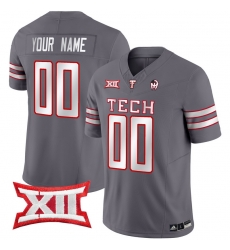Men Women Youth Texas Tech Red Raiders 2024 Patrick Mahomes Symbol Vapor Limited Custom Jersey All Stitched Gray