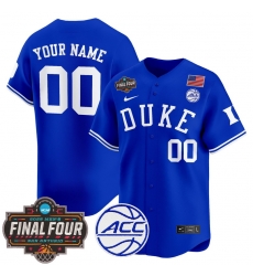 Men Women Youth Duke Blue Devils 2025 Final Four Patch Vapor Baseball Custom Jersey All Stitched Royal Men Women Youth Duke Blue Devils 2025 Final Four Patch Vapor Baseball Custom Jersey All Stitched Royal