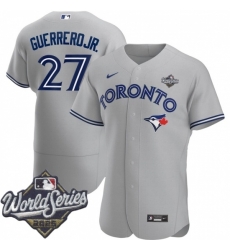Men Toronto Blue Jays 27 Vladimir Guerrero Jr Men Nike Gray Road 2020 Flex Base Player MLB Jersey Men Toronto Blue Jays 27 Vladimir Guerrero Jr Men Nike Gray Road 2020 Flex Base Player MLB Jersey