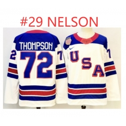 Men's USA #29 BROCK NELSON White 2026 Stitched Jersey
