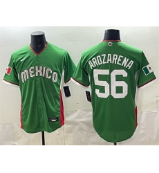 Men Mexico Baseball 56 Randy Arozarena Green 2026 World Baseball Classic Stadium Stitched Jersey Men Mexico Baseball 56 Randy Arozarena Green 2026 World Baseball Classic Stadium Stitched Jersey
